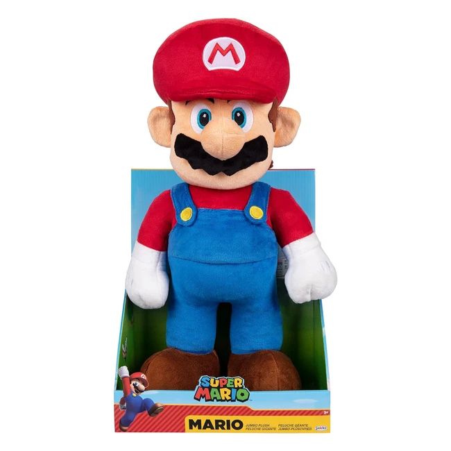 Peluche Grande Mario Bros 50 cm - Suave y Precioso - Para Nios 3 aos