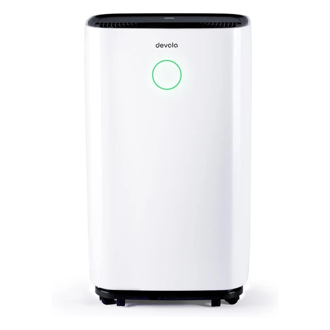 Devola 20Lday WiFi Enabled Dehumidifier - Quiet, Energy Efficient, Portable - Drying Mode, Dust Filter, Continuous Drainage