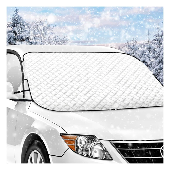 Guffo Car Windscreen Cover AntiFrostSnowIce in Winter AntiUVHigh TemperatureDust in Summer Thickened Windscreen Cover Universal Size