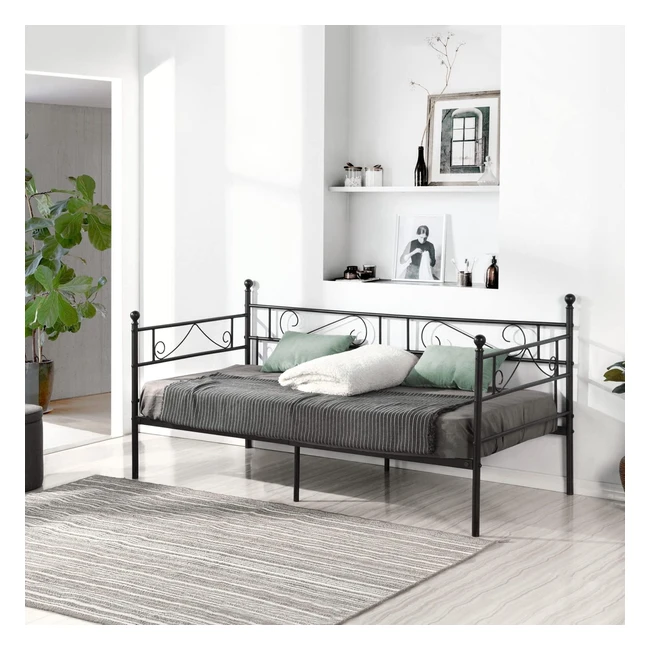 Cadre de lit en mtal Ftines - Canap-lit en fer forg - Lit simple sans so