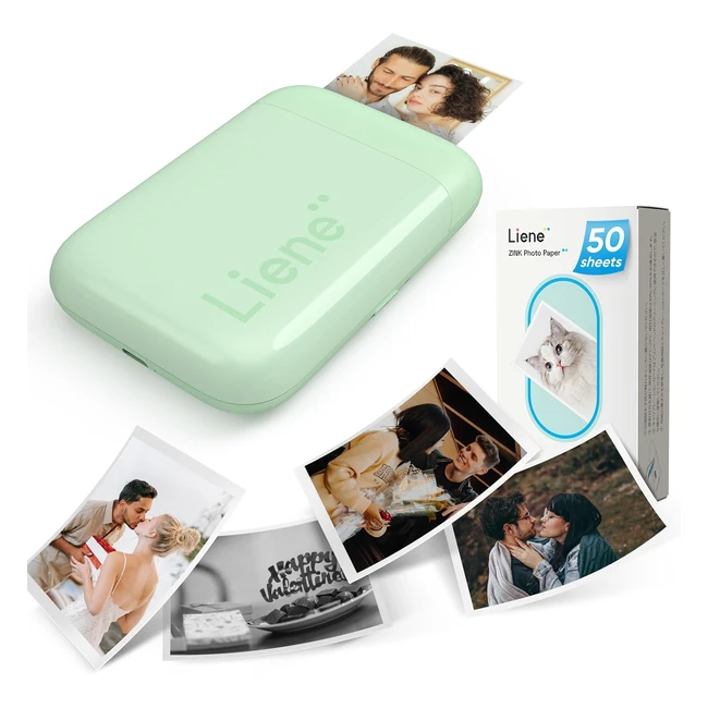 Liene Stampante Portatile 2x3 Fotografica Bluetooth Verde