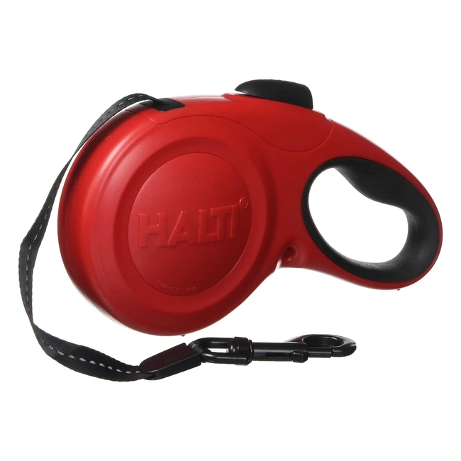Halti Retractable Lead for Dogs - Large Red 3m - Strong  Reflective - Soft Gel 