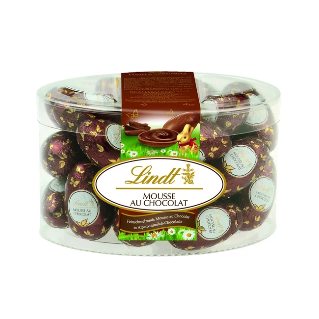 Lindt Schokolade Mousse au Chocolat Eier 450 g - Schmelzende Mousse gefüllt mit Vollmilchschokolade - Oster Schokolade Geschenk