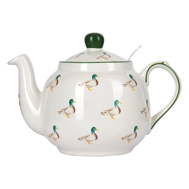 London Pottery Farmhouse Animal Teapot - Collectable Duck Pattern - 4 Cup Capacity