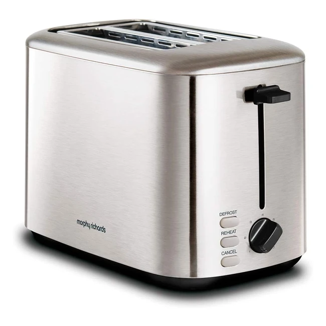 Morphy Richards Equip 2 Slice Toaster - Defrost & Reheat - 7 Variable Browning Controls
