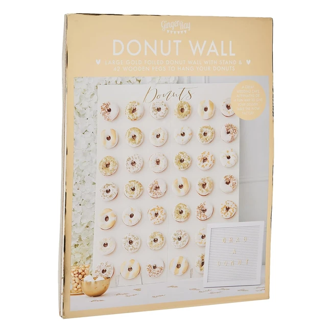 Ginger Ray Gold Script Large Wall Donut Party Wedding Decoration - Elegant Desig