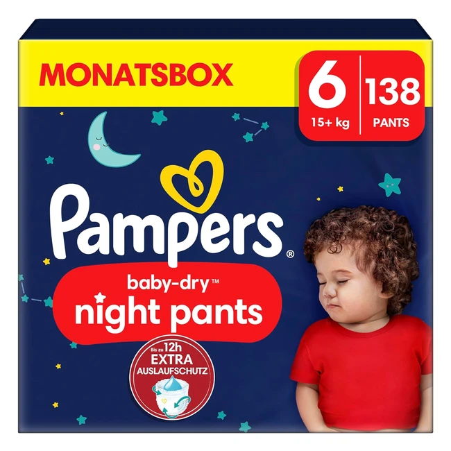 Pampers Babydry Night Pants Gr. 6 15kg Monatsbox 138 Windeln Extra Schutz All Night