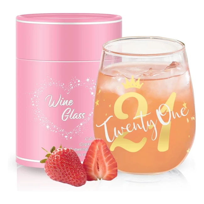 Yalucky 21st Birthday Gifts for Her - Personalised Wine Glass - Best Friend - Daughter - #21stBirthdayIdeas