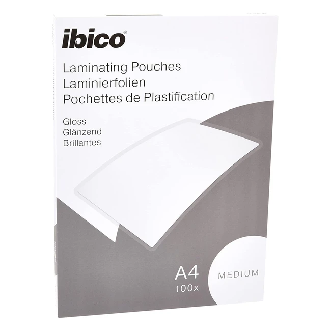 ibico Basics Laminierfolien A4 80 Mikron 100er Pack mittelglnzend 627309