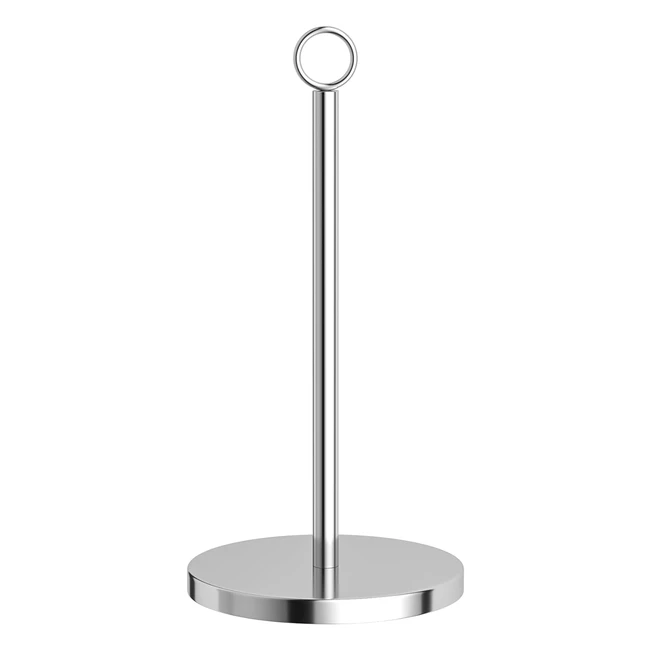 Modern Silver Kitchen Roll Holder Stand | Non-Slip | Durable Steel | Fits Most Size Rolls