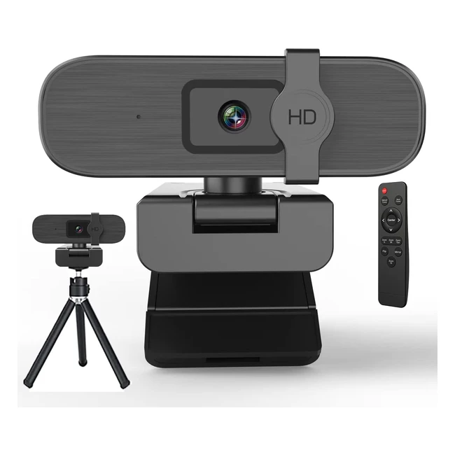 Nolansend 4K Webcam Autozoom w/ Remote Control & Privacy Cover | Plug & Play for Laptop/Desktop Video Calling