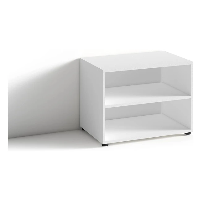 ByLiving Victoria TV Stand Small Shelf White 60 cm Wide - Modernes Design & Stabilität