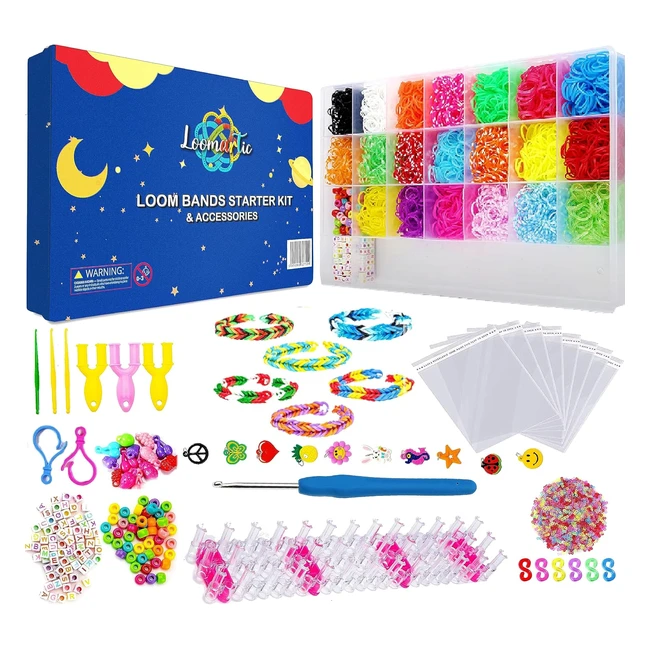 loomartic 5000 colorful rubber loom bands starter kit premium quality with beads