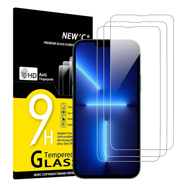 Neuesc Pack mit 3 gehärteten Glas-Schutzfolien für iPhone 13 Pro Max iPhone 14 Plus 6,7 Zoll kratzfrei 9H Härte HD Schutzfolie 0,33 mm ultra klar ultra resistent