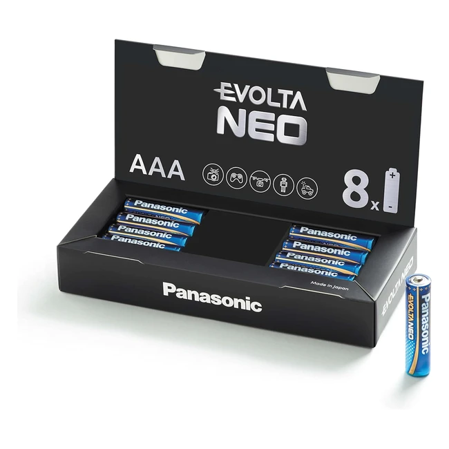 Batteria Alcalina Panasonic Evolta Neo AAA - Scatola da 8 - Prestazioni Forti
