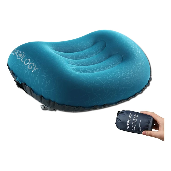 Trekology Camping Pillow Inflatable Lightweight Compact Design Lumbar Support Al
