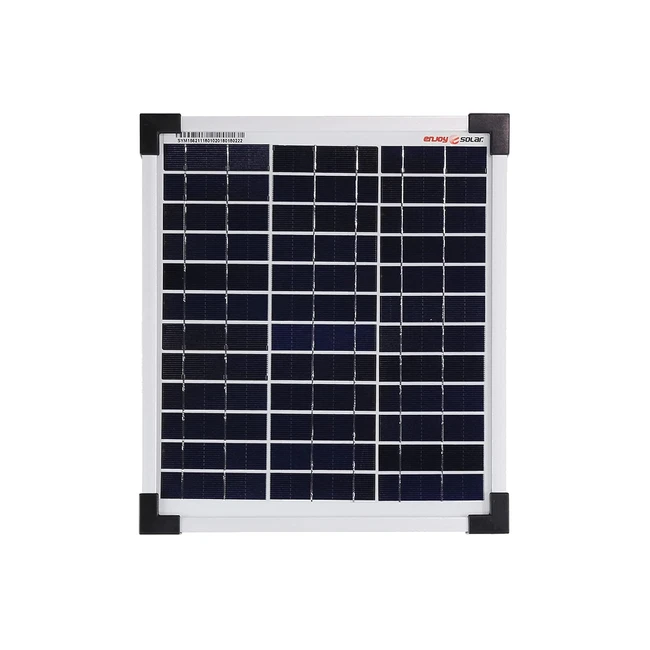 Pannello Solare Policristallino 10W 12V - Alta Efficienza - Ideale per Camper, Case, Barche