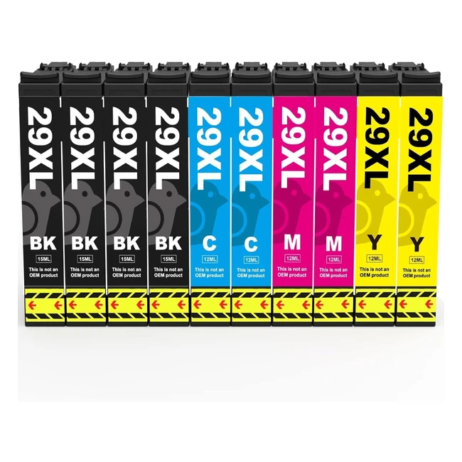 10 Pack Epson 29XL Ink Cartridge for Expression Home XP Printers - Compatible, High Yield