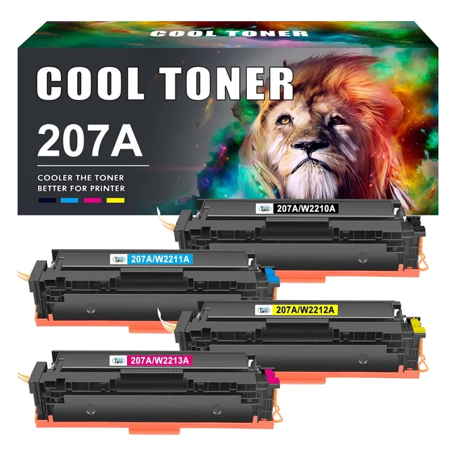 Cool Toner 207A Toner Cartridge Multipack - Compatible Replacement for HP 207A 207X - LaserJet Pro MFP - High Yield - Black Cyan Yellow Magenta