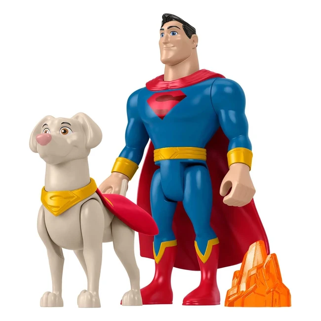 FisherPrice DC Super Pets HGL02 Superman Krypto Set 2 Figuren  Zubehr Kinder 