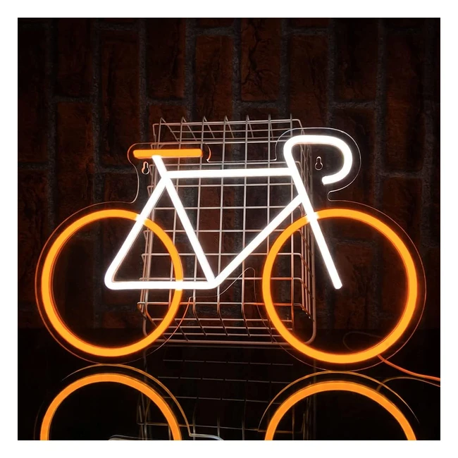 Piloyinde Bicicletta Neon Giallo Bianco LED USB 167x102cm