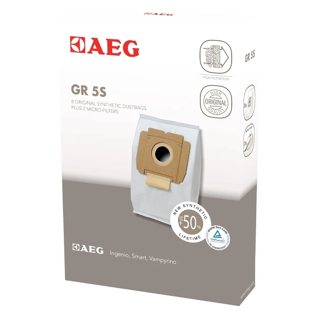 AEG GR 5S Pack 8 Bolsas y 2 Microfiltros - Compatible Gama Vampyrino