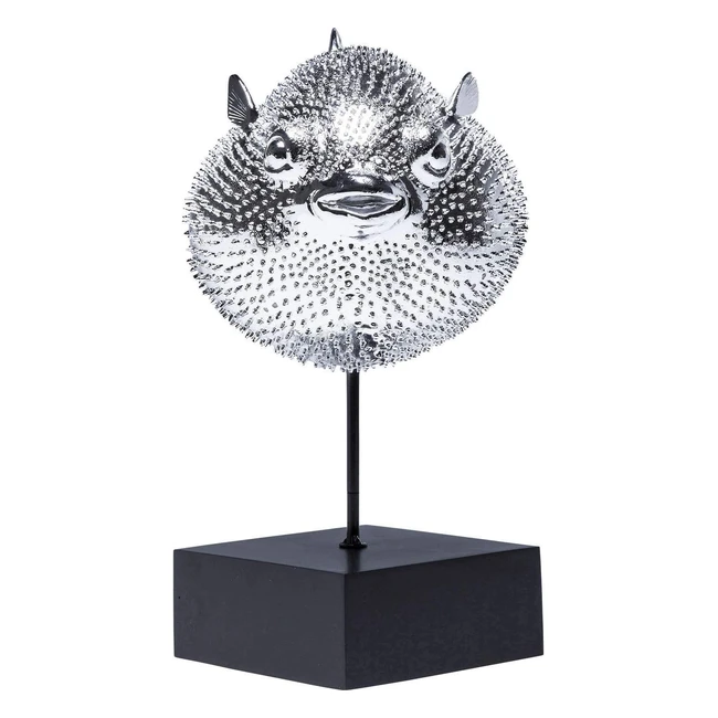 Figurine dcorative Kare Design Blowfish NoirArgent 28cm - Poisson Globe
