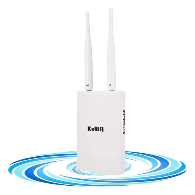 Router 4G SIM KuWFi 300Mbps Exterior con 2 Antenas - CAT 4