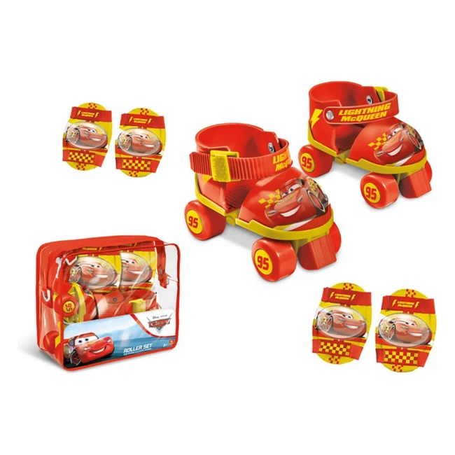 Roller Cars 3 Mondo 28105 - Protections 3-5 ans - Roller rglable - Coffret com