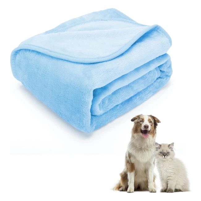 Manta Suave Nobleza para Perros y Gatos Lavable Azul 75x75cm