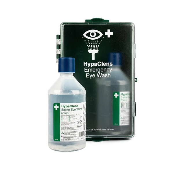 Safety First Aid Hypaclens Eye Wash Station Cabinet Wallmounted - 2 x 500ml Bottles