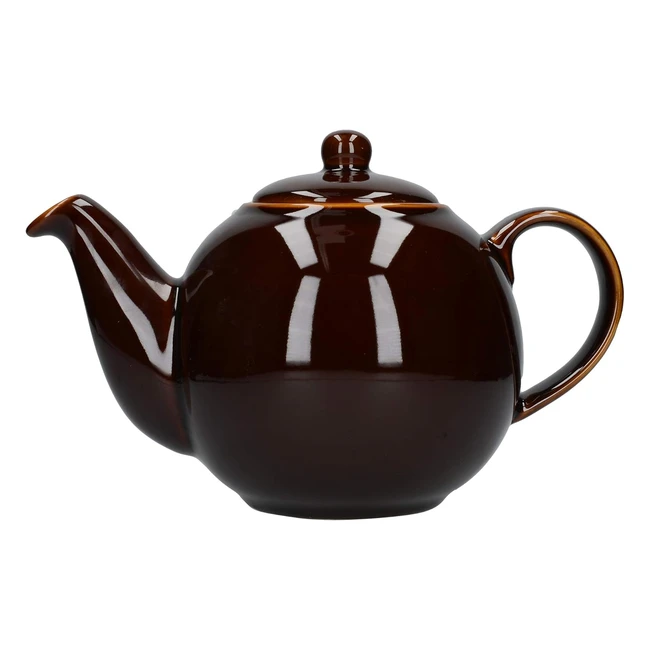 London Pottery Globe Teapot Ceramic Rockingham Brown 6 Cup Capacity Tea Teapot