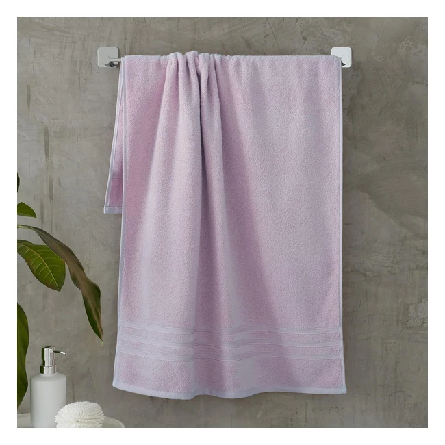 Catherine Lansfield Lilac Bath Towel 100 Cotton 500gsm Soft  Absorbent