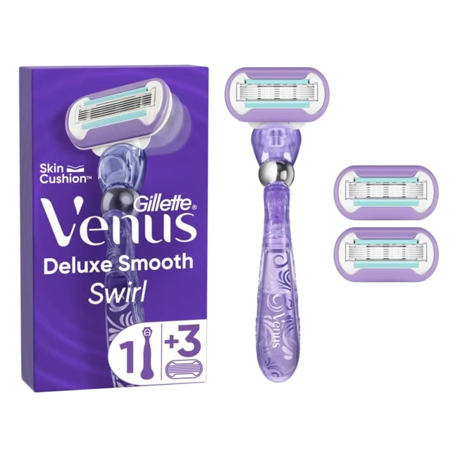 Gillette Venus Deluxe Smooth Swirl Rasierer Damen - Feuchtigkeitsstreifen - Haut