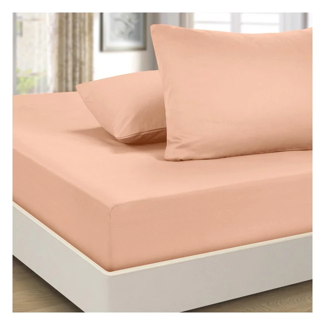 Imperial Rooms Fitted Sheet 40 cm Extra Deep Brushed Microfiber Bed Sheets King - Soft & Easy Care