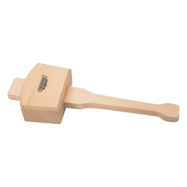Draper 45237 Expert Beech Wood Mallet 480g - Solid Head, Angled Striking Faces