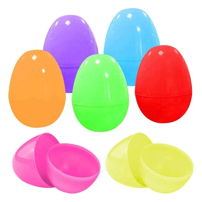 JSDOIN Easter Eggs 28pcs Colorful Fillable Surprise Easter Eggs - Great for Crafts, Kids, Kitchen Pretend Play - Pink