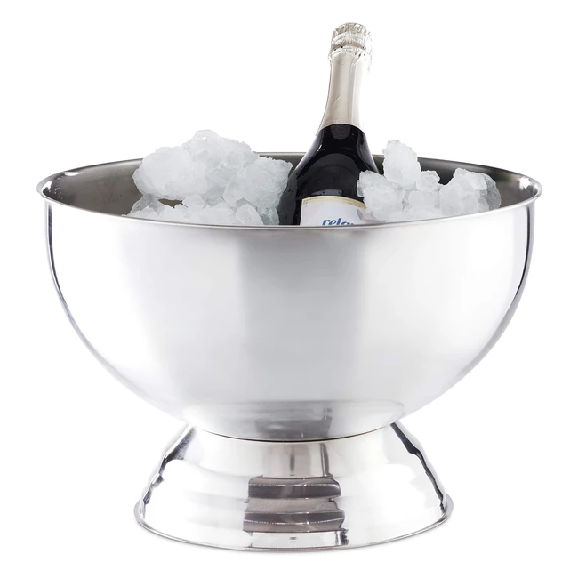 Seau  champagne inox Relaxdays 10024734 - Pot  glace pour bouteille de vin -