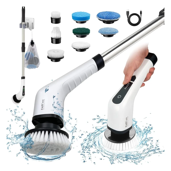 Electric Spin Scrubber Fari Shower Cleaning Brush ANS8050X8 Cordless Power Scrub
