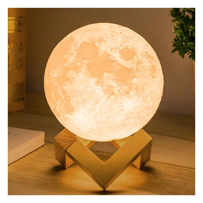 Mydethun 3D Moon Lamp LED Night Light Touch Control Brightness 47 Inches