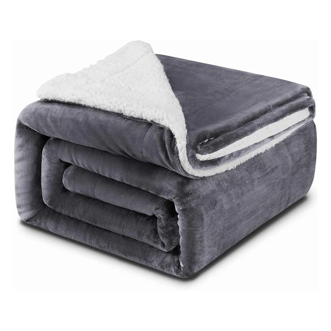 Kankaeu Sherpa Fleece Blanket 550GSM - Fluffy  Warm 200x230 cm - Christmas Wint