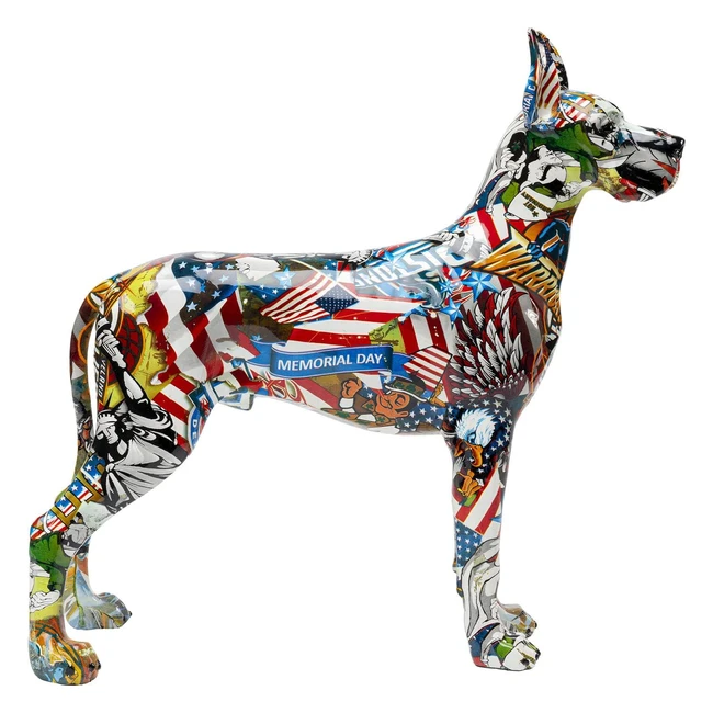 Kare Design Dekofigur Comic Hund Maddox bunt 40 x 39 x 15 cm handgefertigt