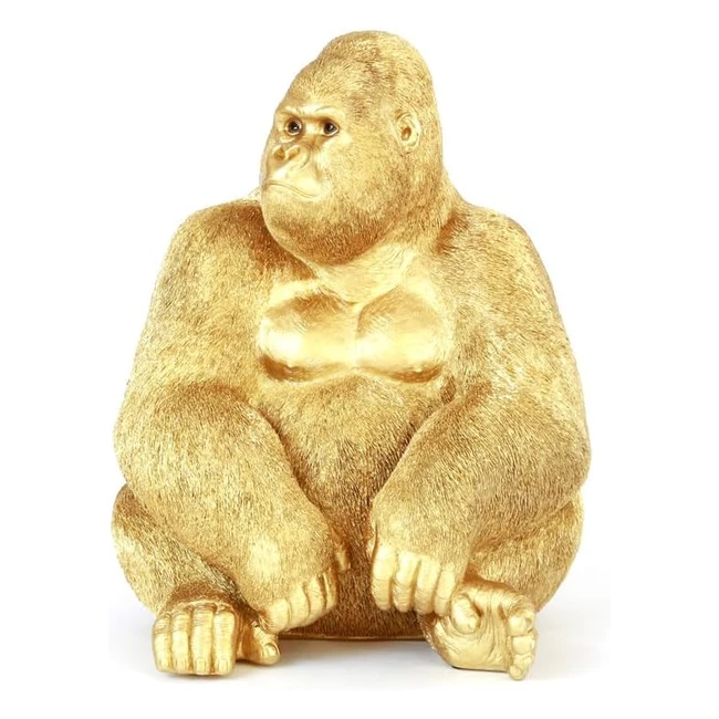 Kare Design Deko Figur Monkey Gorilla Gold 76x60x55 cm HBT