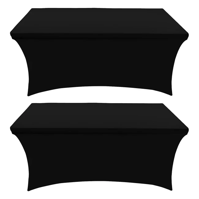 Mantel Rectangular Elstico Negro Utopia Kitchen - Paquete de 2 - 122 cm - Span