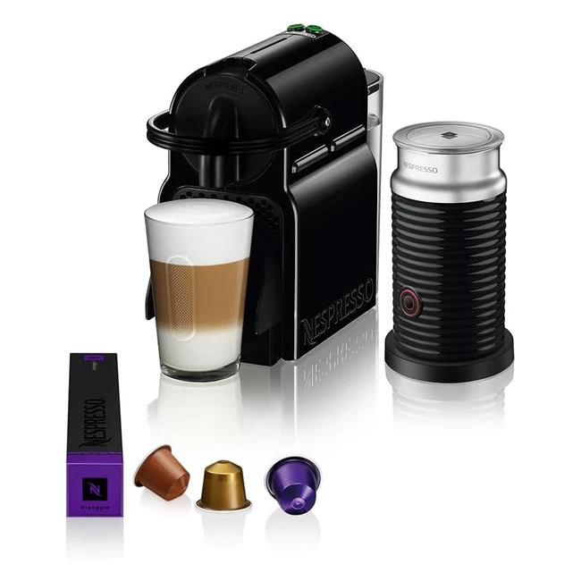 Delonghi Nespresso Inissia EN 80BAE Kaffeemaschine 1260 W Schwarz - Schnelles Aufheizen - Automatische Abschaltung