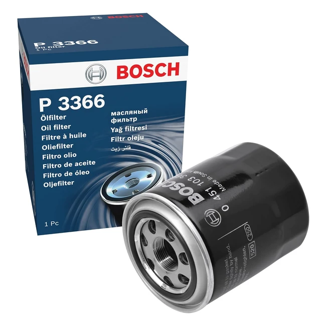 Filtre  huile Bosch P3366 - Rsiste  la chaleur et  la pression - Haute q