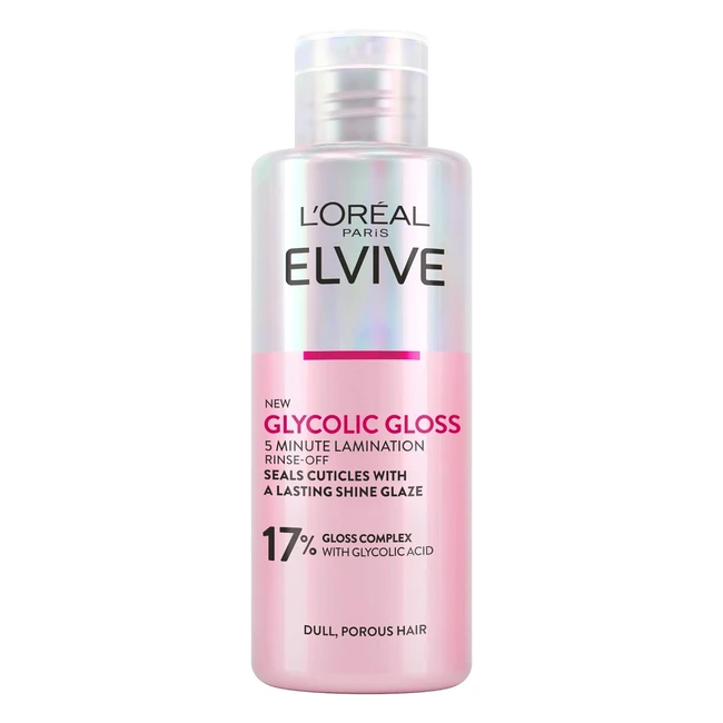 LOreal Paris Elvive Glycolic Gloss Rinseoff Treatment 200ml - Smooth  Shine Ha