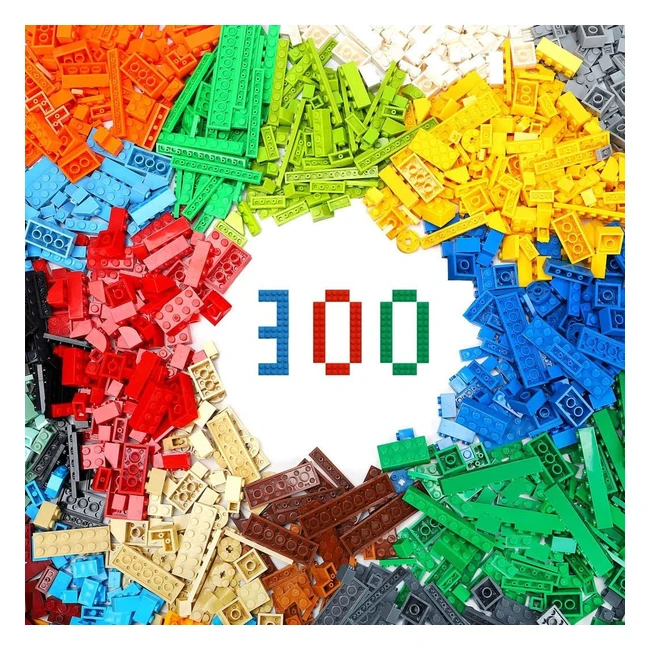 lekebaby 300 pcs Building Bricks Set | Classic Blocks | Compatible with Major Brands | STEM Toys for Kids