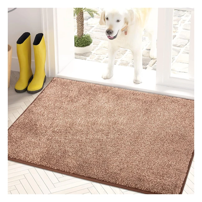 Purrugs Dirt Trapper Door Mat 60x90 cm Nonslip Machine Washable - Super Absorbent Welcome Mat for Front & Back Door - Muddy Wet Shoes & Paws