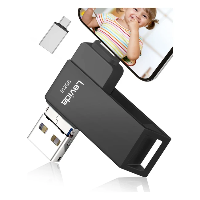 Cle USB 512Go Levida - Stockage Rapide - Transfert Facile - Compatibilite Etendu